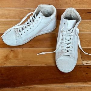 Beige Linen Sezane High top sneakers - like new!
